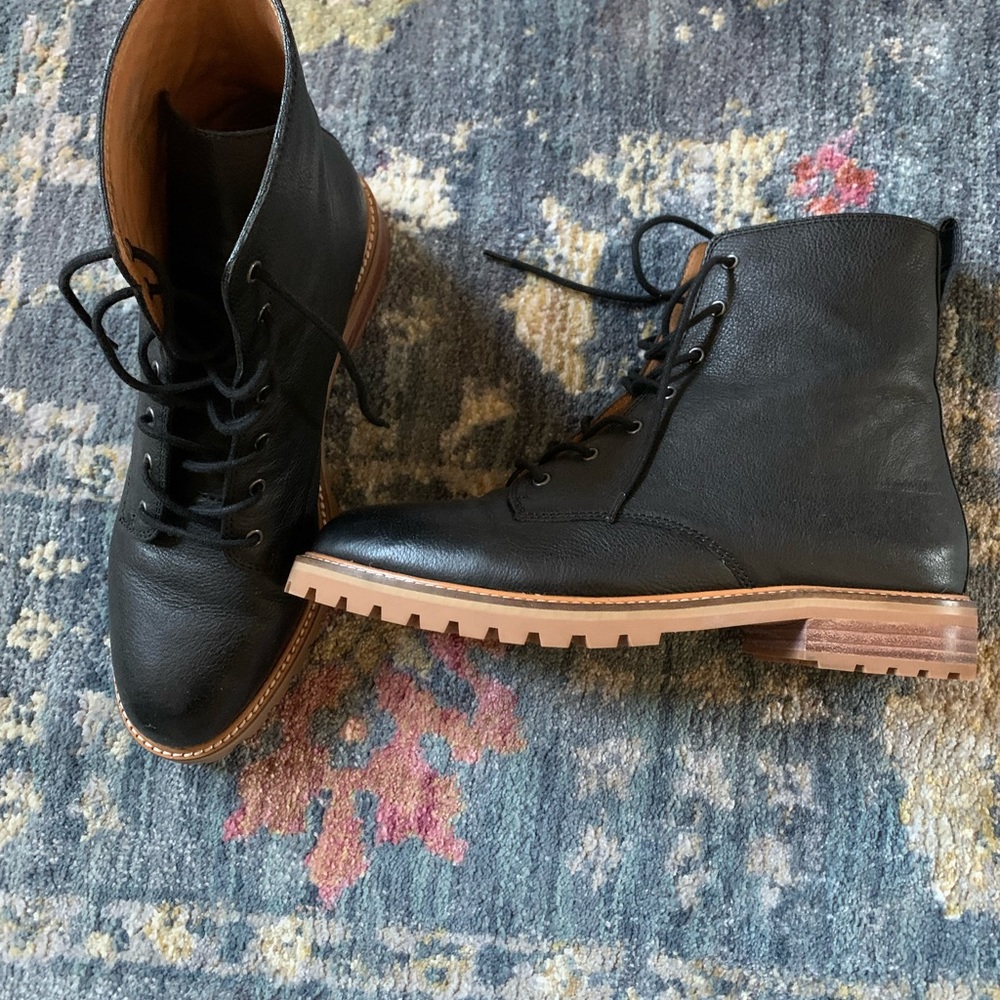 Madewell leather lace-up boots